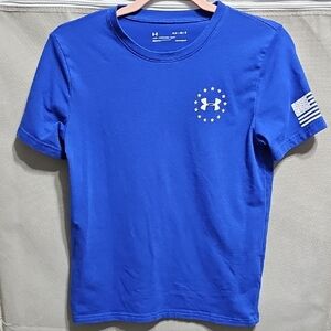 Under Armour Royal Blue Tee with Star and Stripe Accents